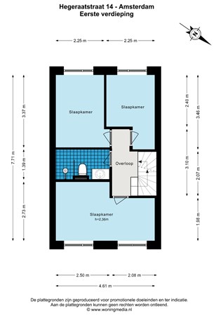 Plattegrond - Hegeraatstraat 14, 1068 WC Amsterdam - Hegeraatstraat 14 - Amsterdam - Eerste verdieping - 2D.jpg